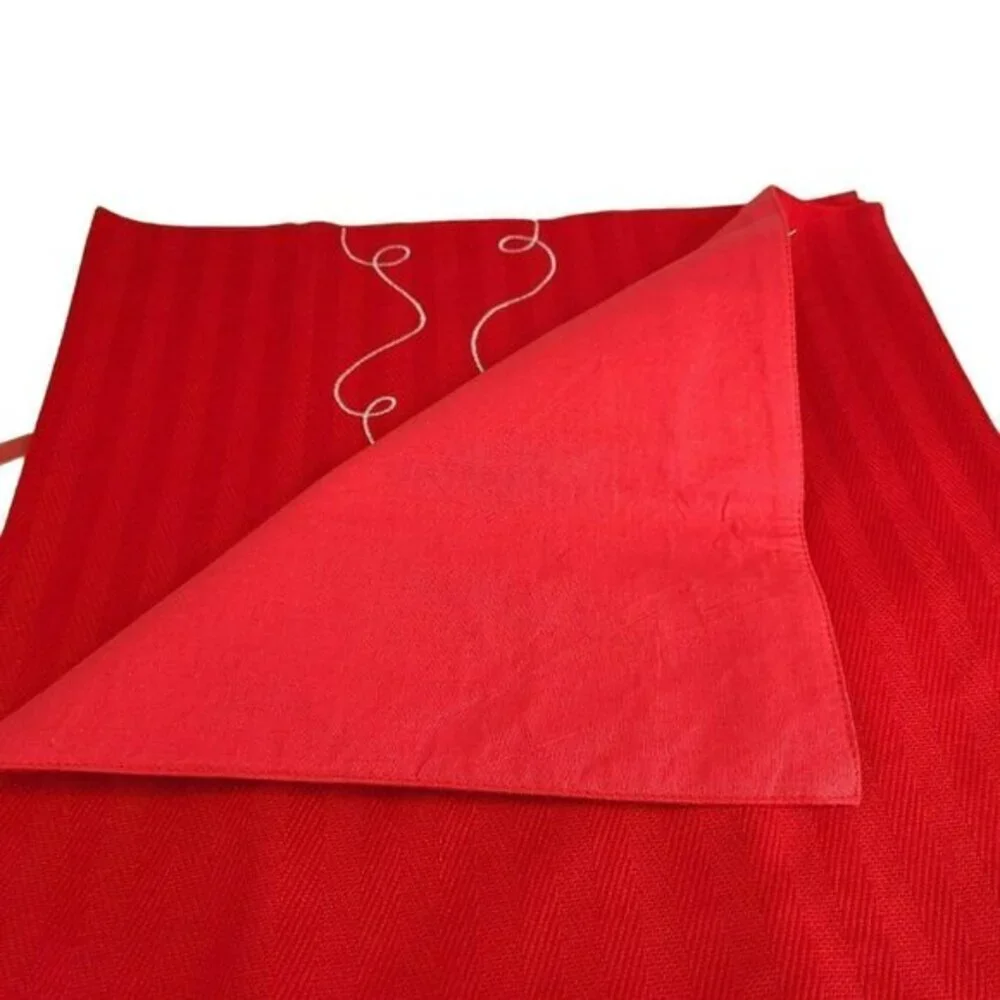 Lenox Placemats Merry‎ And Bright Christmas Ornament Red Set of 4 New in Box